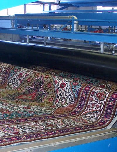 Professional rug cleaning at our plant