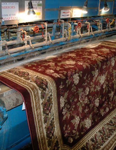 Rug cleaning at plant